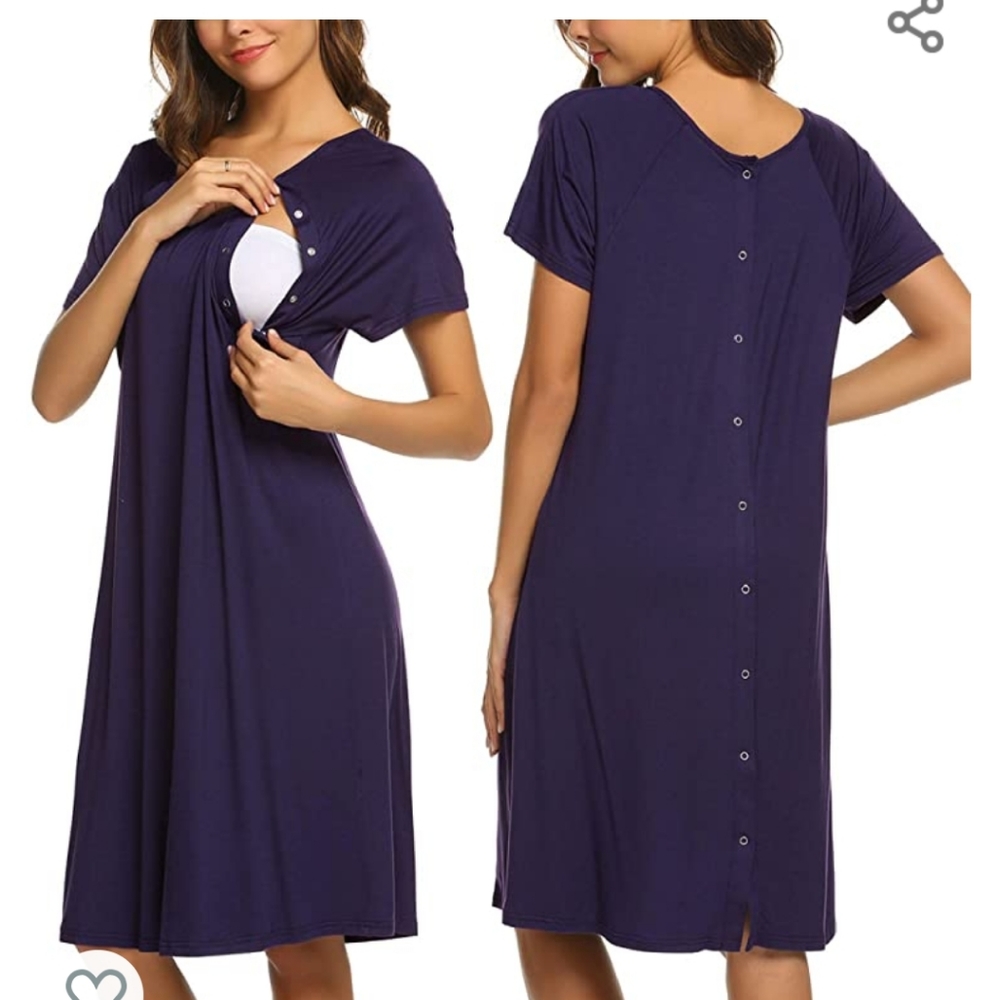 Hospital/delivery/nursing/maternity/nighttime gown